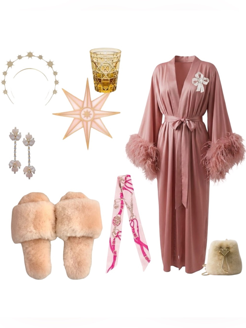 Ugg Pink Stunning Sheepskin Slippers